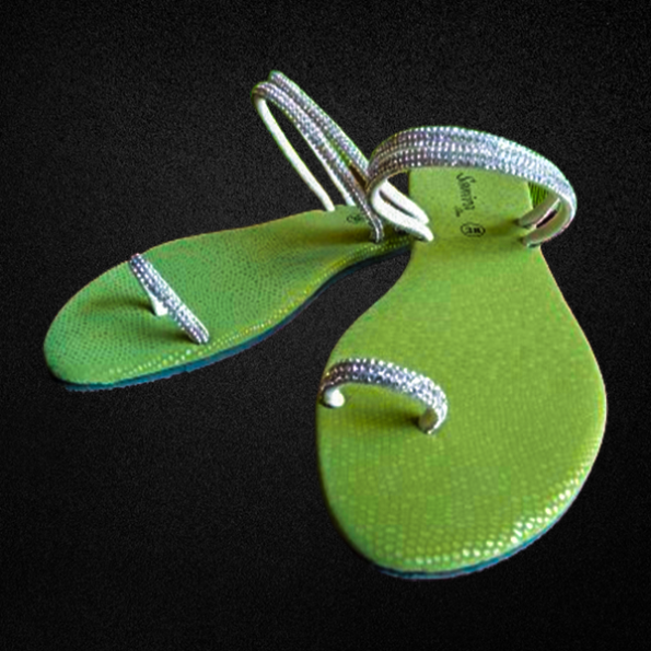 Women's Green Open-Toe Sandals