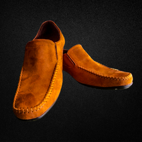 Men's Classic Brown Suede Slip-On Loafers