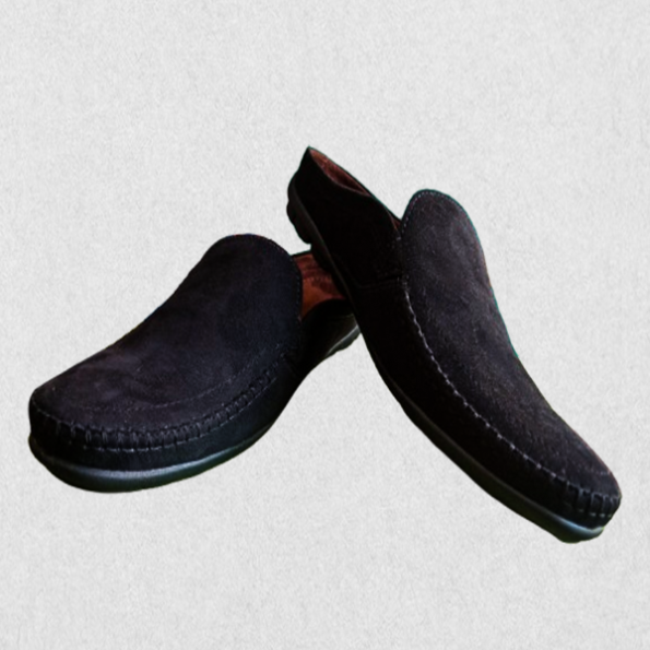 Men's Black Casual Slip-On Loafers