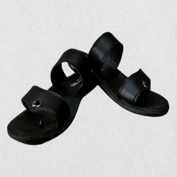 Men's Black Double-Strap Slide Sandals - Sri Lanka